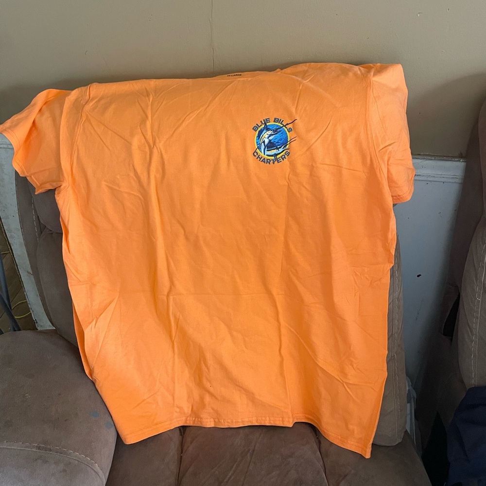 Blue Bill Charters Orange Logo Tee